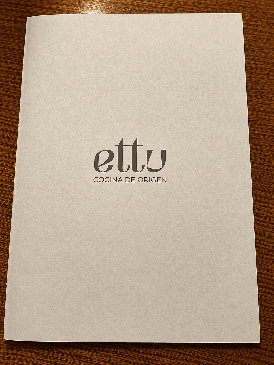 Carta de Ettu Cocina de Origen en Cádiz